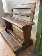 Oud, antiek schoolbankje - hout- halbankje, Ophalen