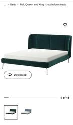 Ikea Tufjord bed 160x200 + Emma matras (half jaar oud), Ophalen, Overige kleuren, Tweepersoons, Zo goed als nieuw