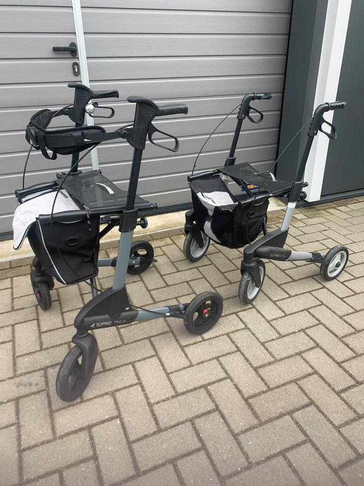 Topro Troja 2G M + olympos S lichtgewicht aluminium rollator, Diversen, Rollators, Gebruikt, Lichtgewicht, Opvouwbaar, Ophalen