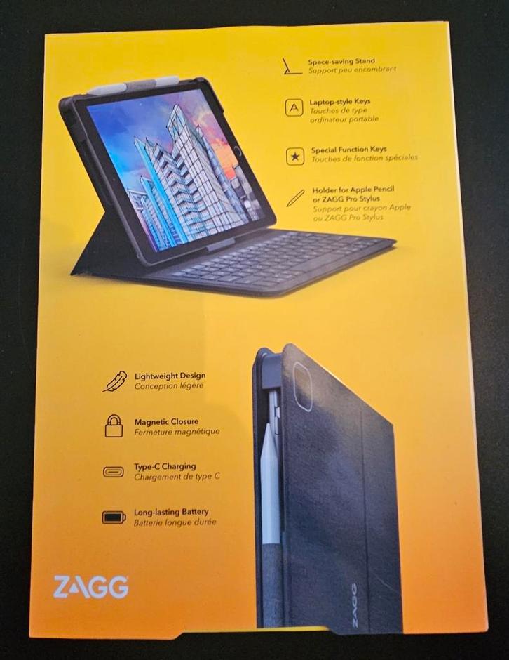 Zagg Messenger Folio 2 iPad Toetsenbord Case, Computers en Software, Apple iPads, Nieuw, Apple iPad, Wi-Fi, 10 inch, 32 GB, Zwart