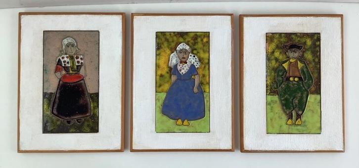 VINTAGE  SIERTEGELTJESMET EMAILLE, Antiek en Kunst, Antiek | Keramiek en Aardewerk, Ophalen of Verzenden
