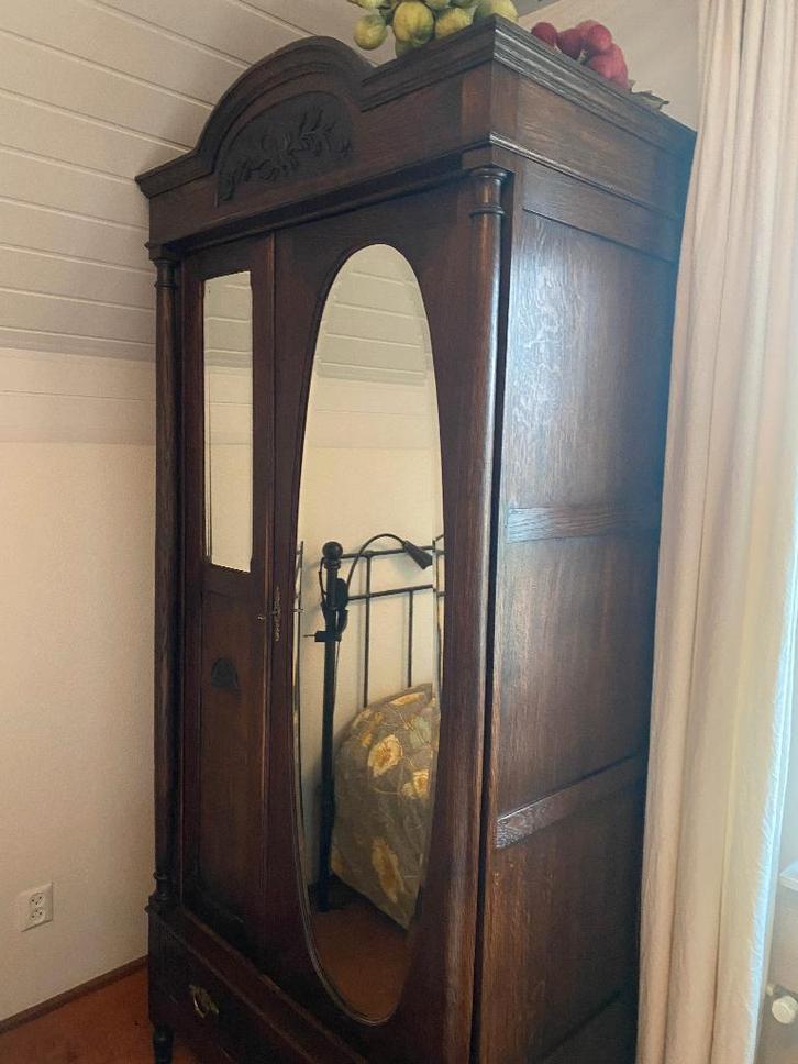 Vintage eiken kast / slaapkamerkast, Antiek en Kunst, Antiek | Meubels | Kasten, Ophalen