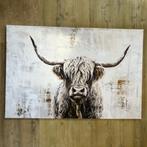 Canvas schilderij Schotse Hooglander 120x80 cm, Oorspronkelijke maker, Nieuw, Ophalen of Verzenden, Print