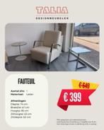 Fauteuil, Minder dan 75 cm, Nieuw, Leer, Ophalen of Verzenden
