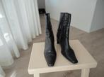 Lage zwarte leren dameslaarzen mt 42, Kleding | Dames, Zwart, Lage of Enkellaarzen, Ophalen of Verzenden, Zo goed als nieuw