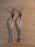 2 vlees vorken, Ophalen of Verzenden, Gebruikt, Rvs of Chroom, Los bestek