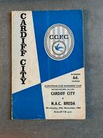 Cardiff City  - N.A.C. Breda 29 november 1967 wedstrijdprogr, Verzamelen, Sportartikelen en Voetbal, Ophalen of Verzenden, NAC Breda