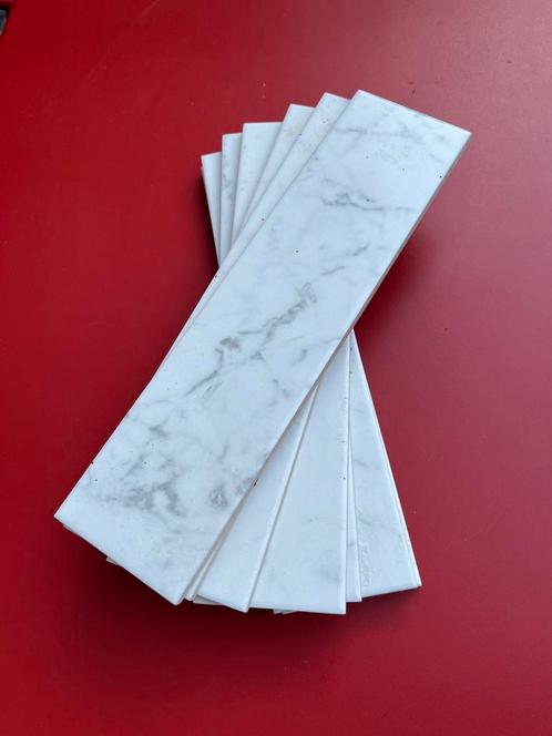Carrara marmerlook wandtegels 7,5x30, Doe-het-zelf en Verbouw, Tegels, Nieuw, Wandtegels, Keramiek, 20 tot 40 cm, Minder dan 20 cm