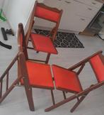 3 houten klapstoeltjes chinese stijl art deco, Ophalen, Gebruikt, Hout, Chinees
