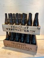 2 lege Westvleteren houten kratjes met flessen., Verzamelen, Ophalen, Zo goed als nieuw, Flesje(s), Overige merken