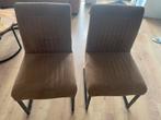 2 Bruine Eetkamerstoelen, Huis en Inrichting, Stoelen, Ophalen, Gebruikt, Twee, Bruin
