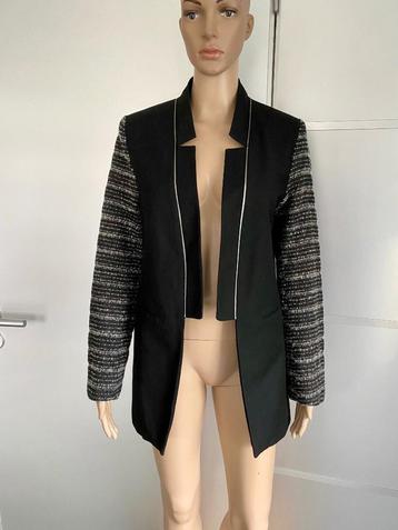 H978 Pause Cafe maat 40=M lang jasje blazer colbert zwart beschikbaar voor biedingen