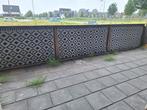 Laag tuinhek afgewerkt met tuinkkleden, Tuin en Terras, Schuttingen, Ophalen, Gebruikt, Hout, 3 tot 6 meter