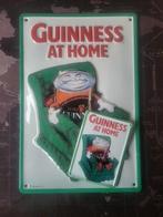 BIERRECLAME GUINNESS  - 248 -  " GUINNESS AT HOME "., Verzamelen, Biermerken, Ophalen, Nieuw, Reclamebord, Plaat of Schild, Overige merken