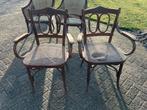 Vintage rotan stoelen met armleuningen - set van 4, Ophalen