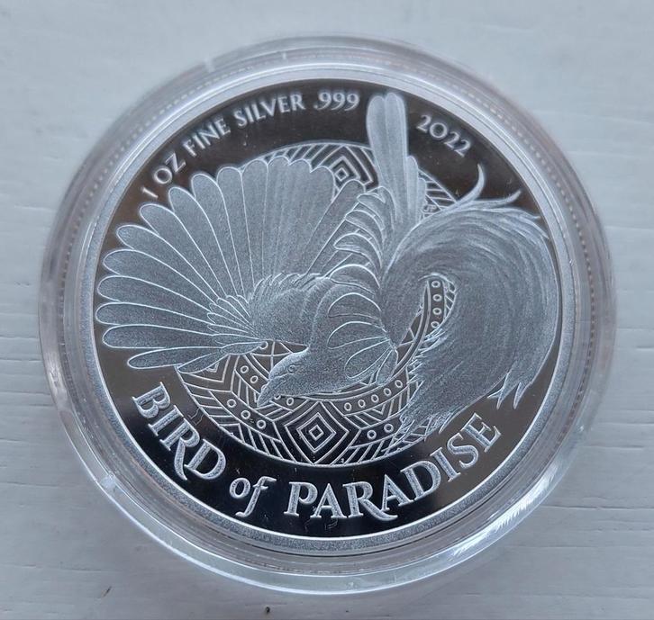 Zilveren 1 oz Bird of Paradise 2022, Postzegels en Munten, Munten | Afrika, Losse munt, Overige landen, Zilver, Ophalen of Verzenden