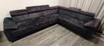 Mooie Hoekbank - Zwart - Stof, Huis en Inrichting, Banken | Bankstellen, Ophalen, 250 tot 300 cm, Hoekbank, 75 tot 100 cm