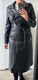 Jas kunstleren  trenchcoat, Ophalen, Zo goed als nieuw, Maat 38/40 (M), Zwart