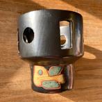 Vintage Henk Potters kandelaar keramiek aardewerk bruin, Antiek en Kunst, Ophalen of Verzenden