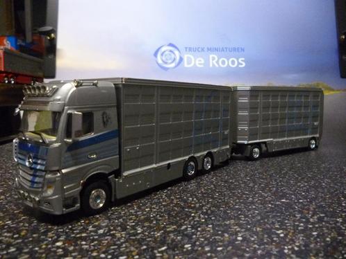WSI Mercedes Actros veecombi De Pablo Arribas met cert., Hobby en Vrije tijd, Modelauto's | 1:50, Nieuw, Bus of Vrachtwagen, Wsi