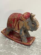 Oude Houten Schommelolifant, Ophalen of Verzenden