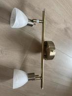 Plafondlamp met melkglazen kapjes, Ophalen of Verzenden, Gebruikt, Glas