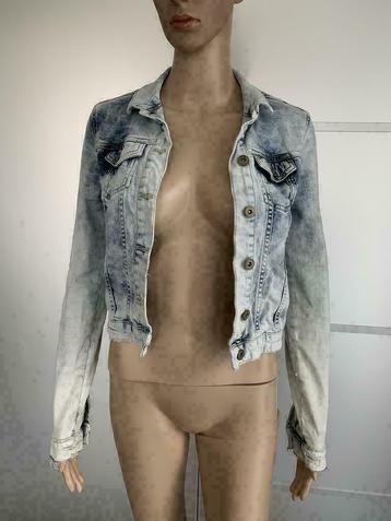 164 kort Spijkerjasje maat XS=34 jasje jeans spijker blauw beschikbaar voor biedingen
