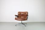 Vitra ES 105 lobbychair, Chroom, Cognac leder, Ophalen, Gebruikt, Minder dan 75 cm, Metaal