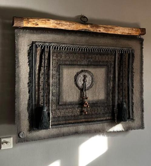 Kelim doek, wanddoek, kalkdoek, kalkdoek met hout, sober, Huis en Inrichting, Woonaccessoires | Wanddecoraties, Nieuw, Ophalen of Verzenden