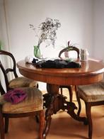 Antieke houten tafel + 4 stoelen, Antiek en Kunst, Antiek | Meubels | Tafels, Ophalen