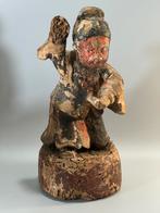 antiek Chinees houten tempel-beeld, Antiek en Kunst, Kunst | Beelden en Houtsnijwerken, Ophalen of Verzenden