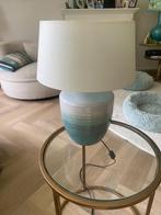 Twee kleinere lampen lampvoeten met turquoise, Huis en Inrichting, Lampen | Tafellampen, Ophalen, Gebruikt, Minder dan 50 cm