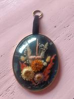 Wanddecoratie met droogbloemen bolglas, Ophalen of Verzenden