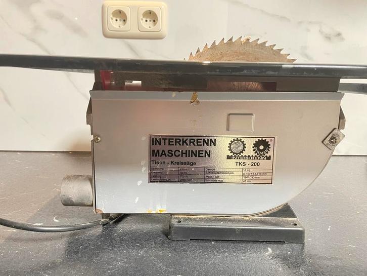 Interkrenn TKS-200 Tafelcirkelzaag, Doe-het-zelf en Verbouw, Gereedschap | Zaagmachines, Gebruikt, Cirkelzaag, Minder dan 600 watt