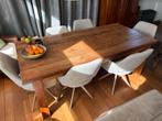 Massief Teak Houten Tafel - 200x95cm, Huis en Inrichting, Tafels | Eettafels, Gebruikt, Teakhout, 200 cm of meer, Vijf personen of meer