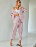 Shein pak roze broek en blazer, Kleding | Dames, Broeken en Pantalons, Nieuw, Lang, Shein, Ophalen of Verzenden