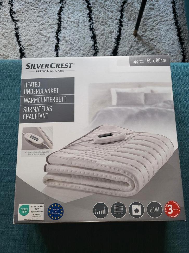 Elektrische Deken - Silvercrest, Huis en Inrichting, Slaapkamer | Beddengoed, Gebruikt, Deken of Dekbed, Eenpersoons, Wit, Ophalen of Verzenden