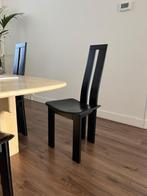 Pietro Constanini vintage stoelen jaren 70, Huis en Inrichting, Stoelen, Ophalen, Gebruikt, Zwart, Hout
