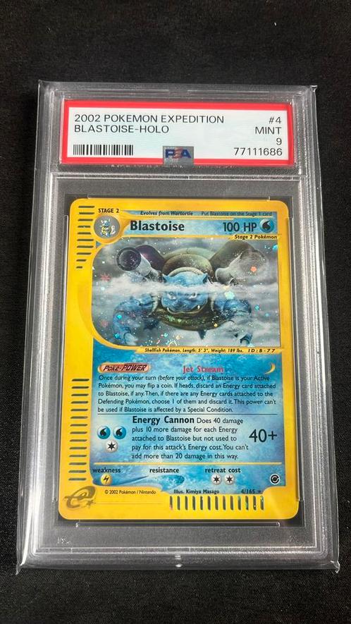 Blastoise expedition holo #4 PSA 9 pokemon kaart, Hobby en Vrije tijd, Verzamelkaartspellen | Pokémon, Zo goed als nieuw, Losse kaart
