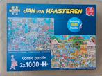 2x1000 jan van haasteren puzzels, Ophalen of Verzenden, 500 t/m 1500 stukjes, Zo goed als nieuw, Legpuzzel