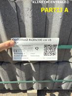 2.000m1 grijs betonbanden 8x20x100cm  10x20x100cm B-keus