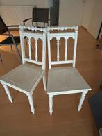Witte brocante eettafelstoeltjes, Ophalen