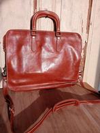 Italiaanse leren aktetas in goede staat, Overige merken, Gebruikt, Bruin, Ophalen of Verzenden