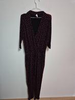 Jump10 - Zwart-roze-rode Miss Etam jumpsuit maat M (1), Kleding | Dames, Jumpsuits, Ophalen of Verzenden, Zo goed als nieuw, Zwart
