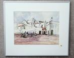 Aquarel " Vissersdorp Portugal " door H.J. Plettenburg, Ophalen of Verzenden