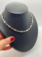 A24 Prachtige zilveren modernist ketting, Sieraden, Tassen en Uiterlijk, Ophalen of Verzenden, X, Zilver, Zilver