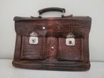 Vintage Lederen Aktetas / Schooltas, Ophalen of Verzenden