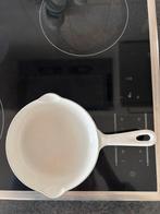 Le Creuset braadpan/skillet 16 cm in wit, Huis en Inrichting, Verzenden, Zo goed als nieuw, Gietijzer, Koekenpan of Braadpan