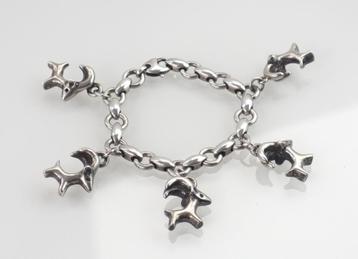 Zilveren armband gemzen S.J. Rose & Son, 1988/1995 beschikbaar voor biedingen