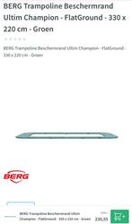 Berg ultim flatground 330 x 220 beschermrand groen, Ophalen, Zo goed als nieuw
